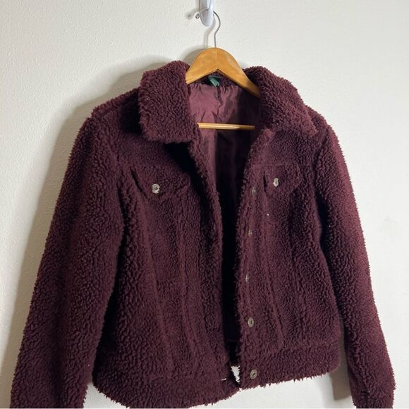 Wild Fable Teddy Jacket Purple women's size Small S - Picture 2 of 7